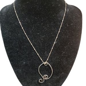 Sterling silver‎ chain and pendant